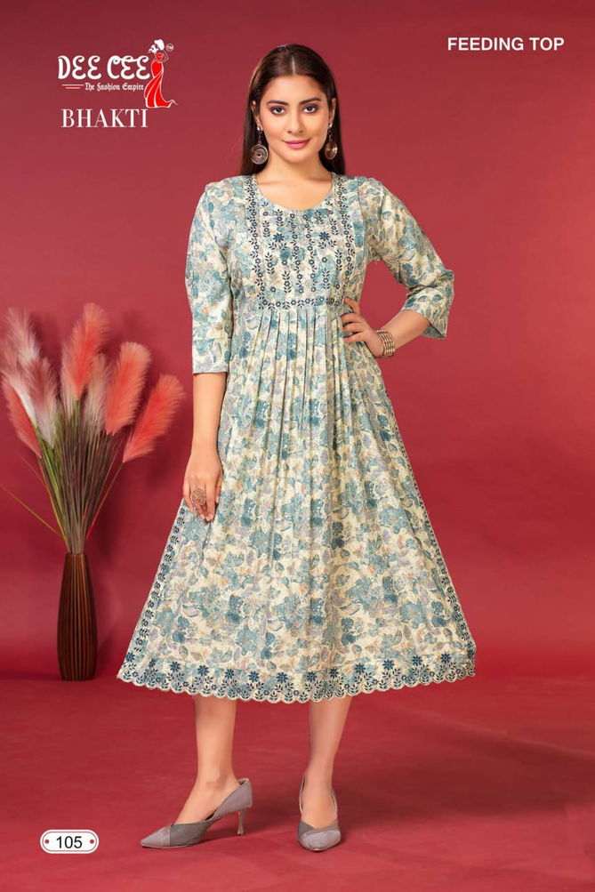 Bhakti By Deecee Rayon Feeding Printed Kurtis Catalog